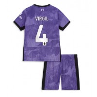 Liverpool Virgil van Dijk #4 Rezervni Dres za djecu 2023-24 Kratak Rukav (+ Kratke hlače)